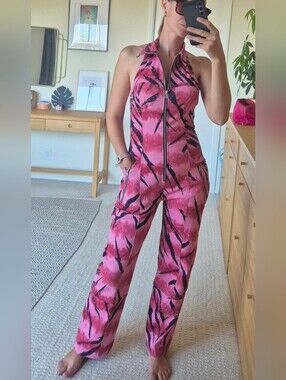 I.AM.GIA Pink Printed Halter Jumpsuit – XS